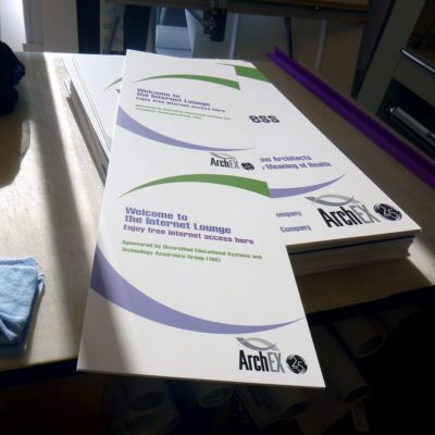 folded pillar signage