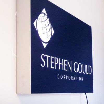 backlit wall display