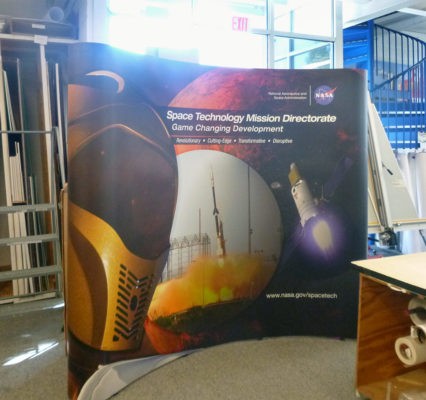 NASA standing curved display