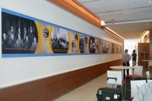 timeline wall runner mural