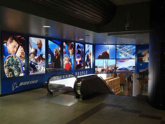 backlit fabric collage