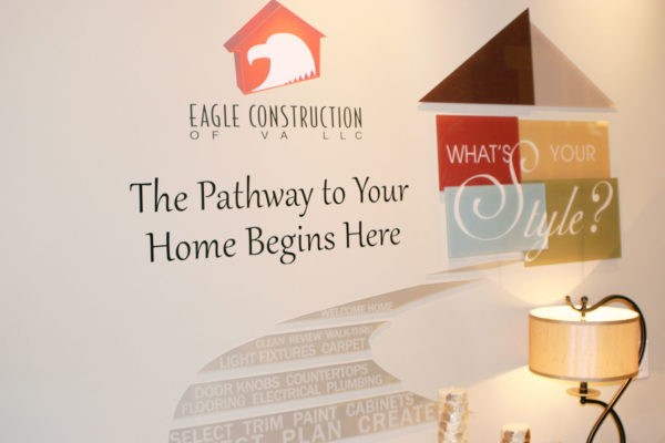 eagle construction wall display with acrylic overlays