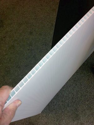 fluted plastic width