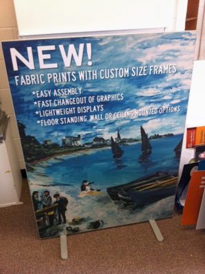 fabric matrix frame display