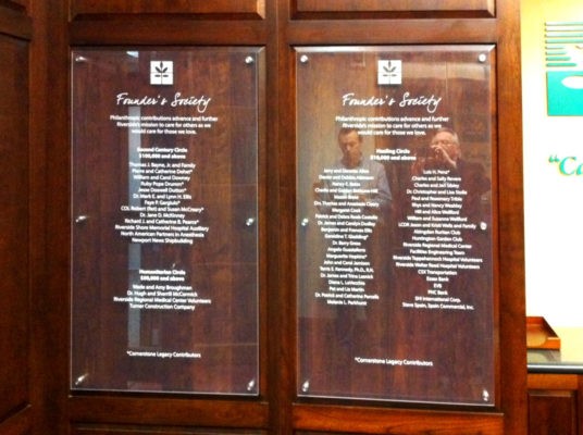 printed acrylic with standoffs and printed white ink