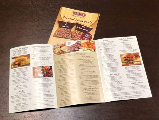 High-Quality Take Out Menus