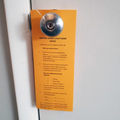custom printed door hanger