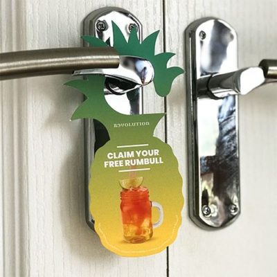 custom printed cut door hanger