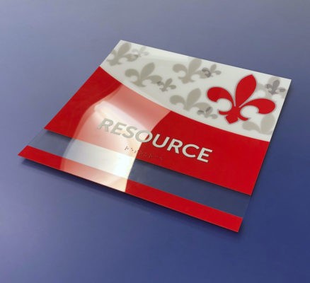 polycarbonate room plaque