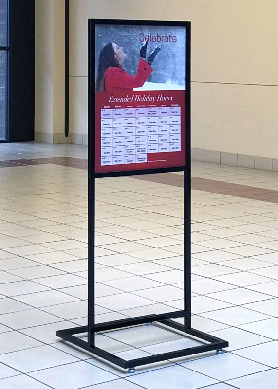 retail standing sign insert