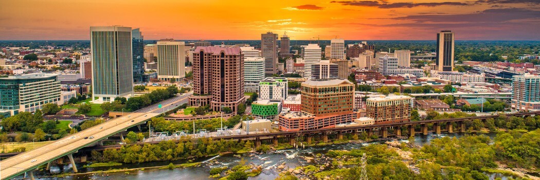 rva richmond aerial drone shot