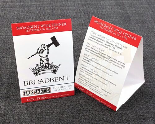 table tents promo