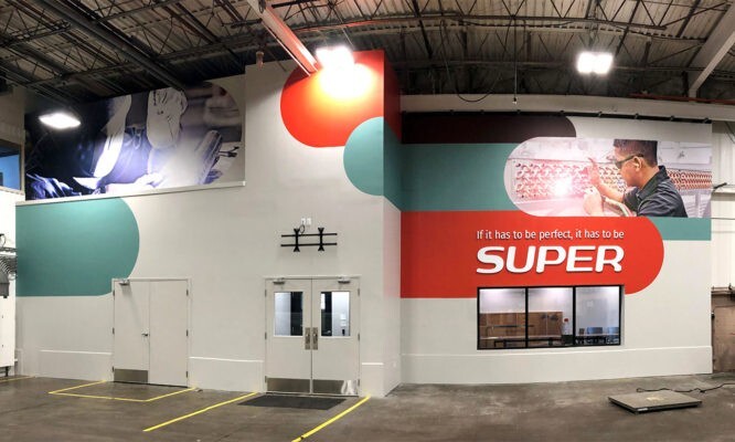 large wall mural dimensional letters