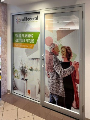 bank window graphics