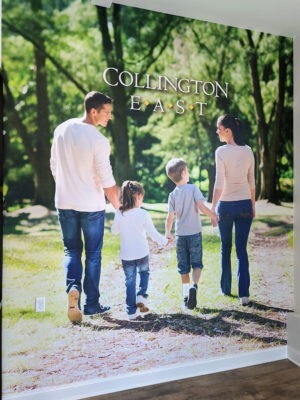 model home wall mural