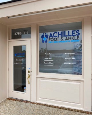 achilles door signage