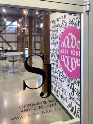 sassy jones door vinyl