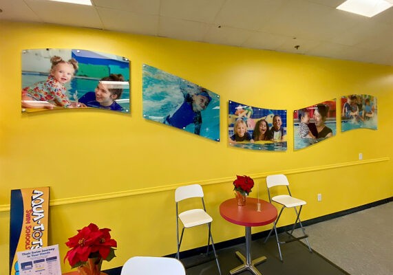 aqua tots custom design acrylic display