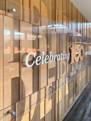 custom luck stone acrylic display