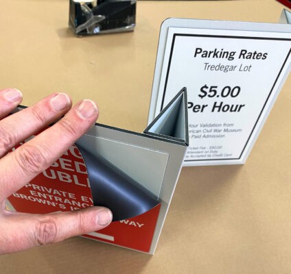 aluminum folded custom desk display