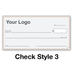 large check template