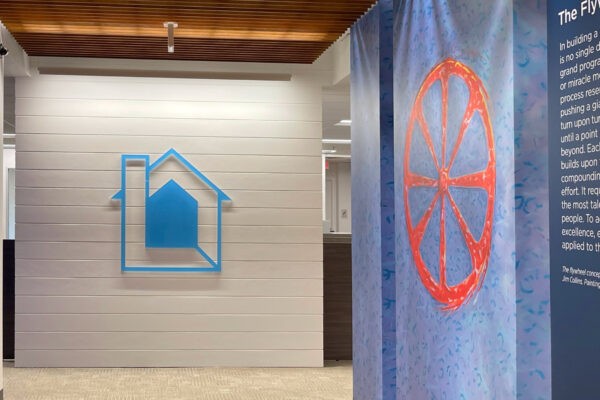 acrylic custom cut shape logo wall mural display decor