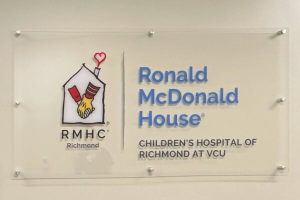 acrylic stand off mounted wall plaque display