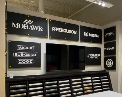 custom fab dimensional signage sign stand off mounted logo