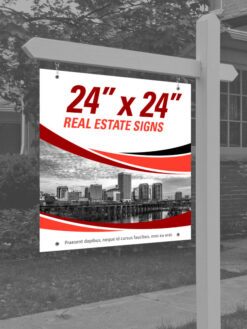aluminum 24x24 hanging real estate rider sign realty