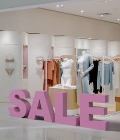 custom cut designed foam dimensional letters, shapes, 3d, painted, for business, boutique, storefront