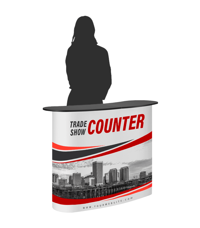 custom printed trade show display podium, lightweight, for business or evernt