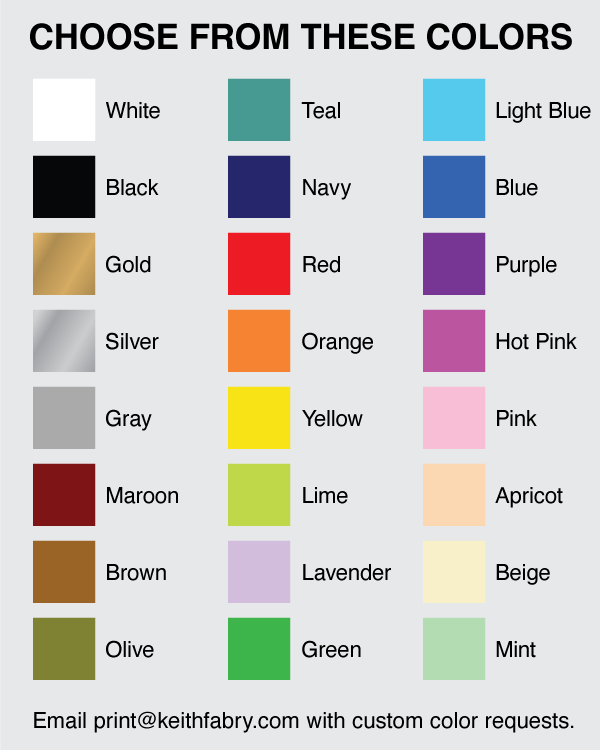 vinyl lettering colors