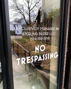 vinyl lettering on window glass