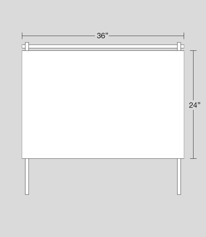 36"W x 24"H PVC A-Frame Signs - Image 3