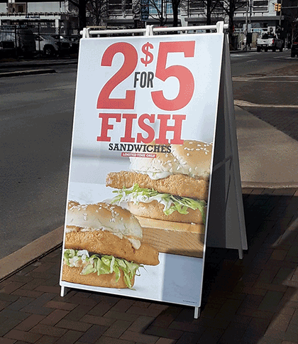 36"W x 24"H PVC A-Frame Signs - Image 4