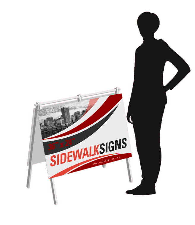 Sturdy PVC A-Frame sidewalk display sign